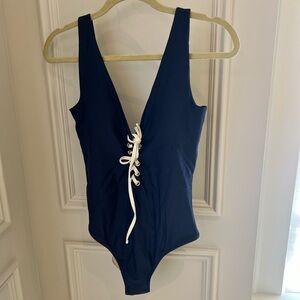 SUMMERSALT tie bathing suit | navy size 8